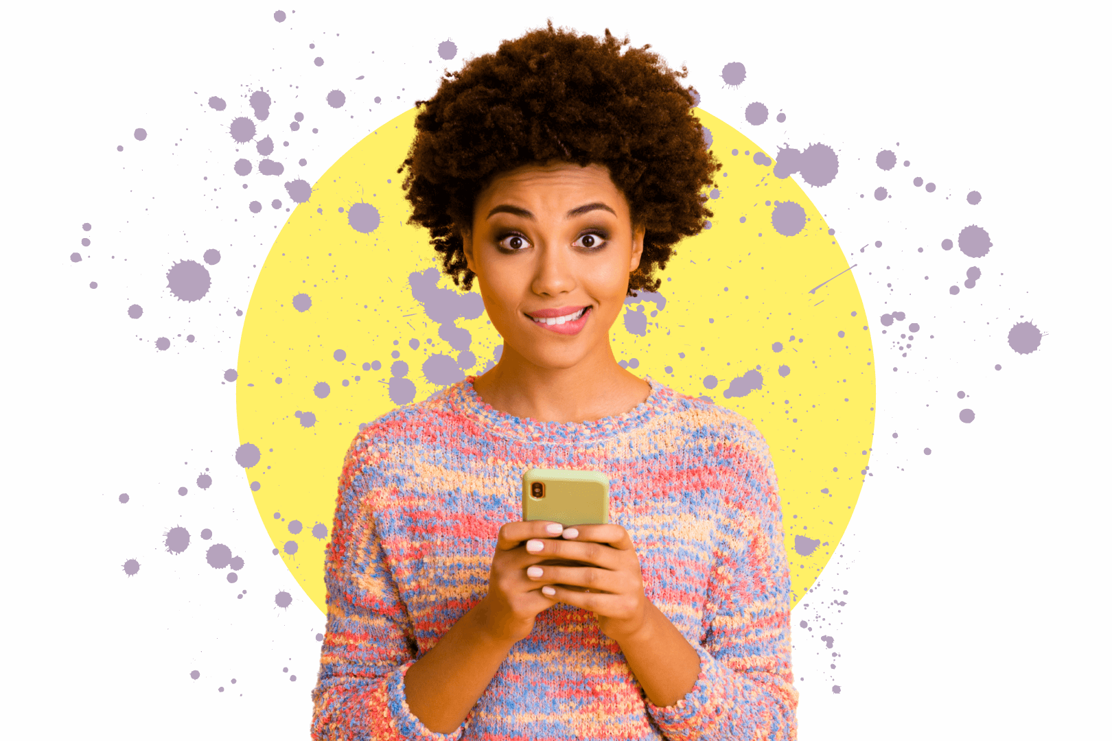 Woman looking at phone
