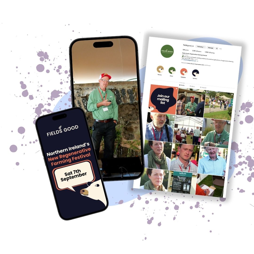 Images of social media marketing and event photography for Fields Good JFW Marketing Ltd